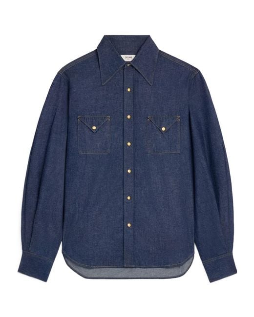 Celine Shirt in Blue | Lyst