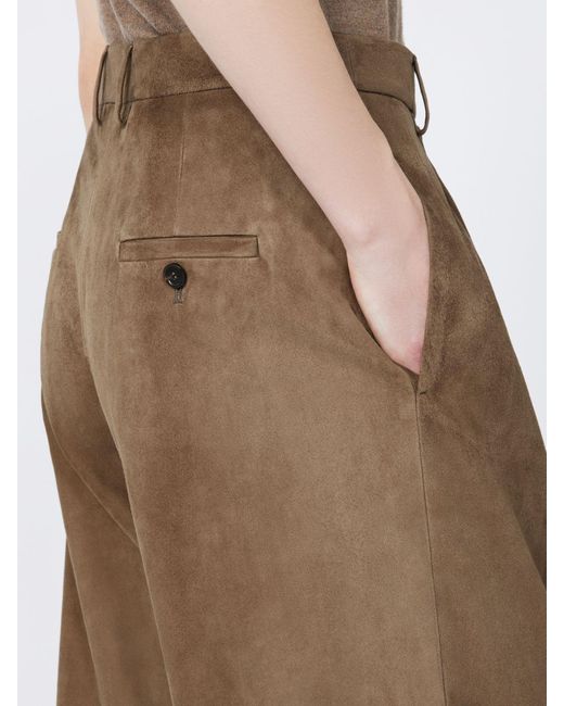 Max Mara Brown 'S Brando Pleat Detailed Trousers