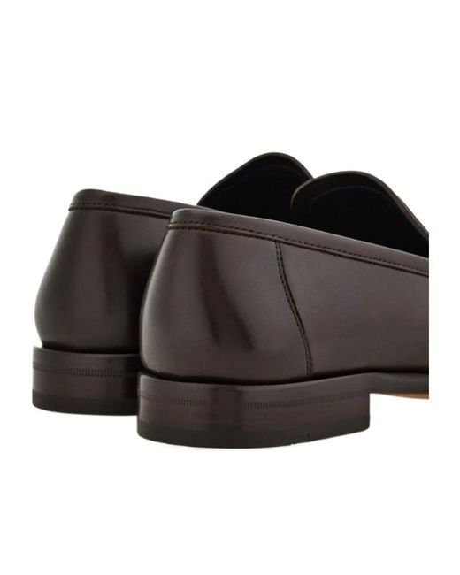 Ferragamo Black Gancini Buckle Loafers for men