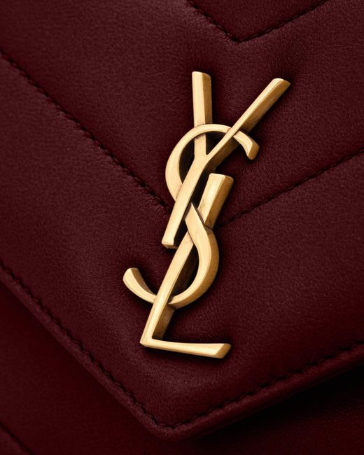 Saint Laurent Red Loulou Toy Quilted Crossbody Bag
