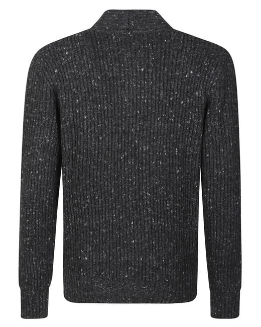 Eleventy Black Button-Down Knitwear for men
