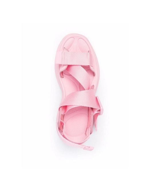 McQueen Pink Tread Flat Sandals