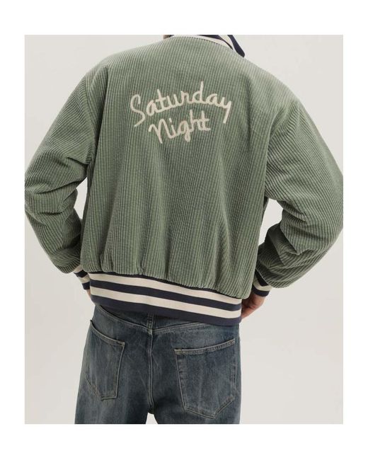 1989 STUDIO Green Saturday Night Corduroy Coat for men