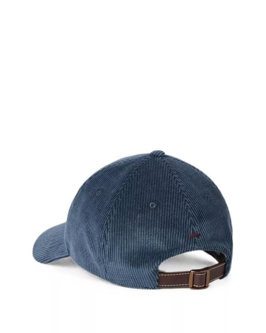 Brunello Cucinelli Blue Logo Hat for men