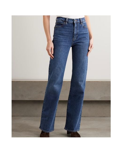 FRAME Blue The Arrow High-Rise Flared Jeans