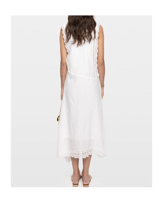 Zadig & Voltaire White Leiluoer Tomboy-Style Dress
