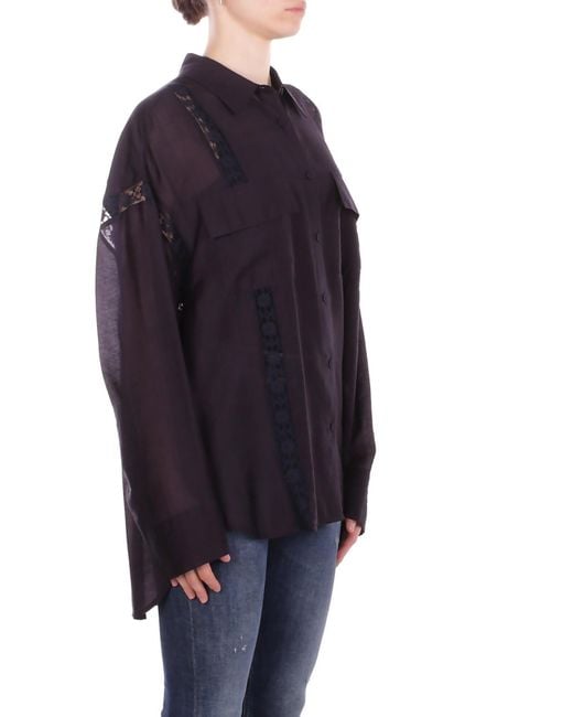 Blugirl Blumarine Blue Long-Sleeved Shirt