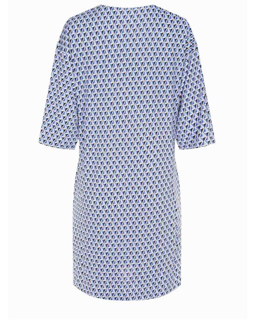 Max Mara Blue Carnet Printed Shift Dress