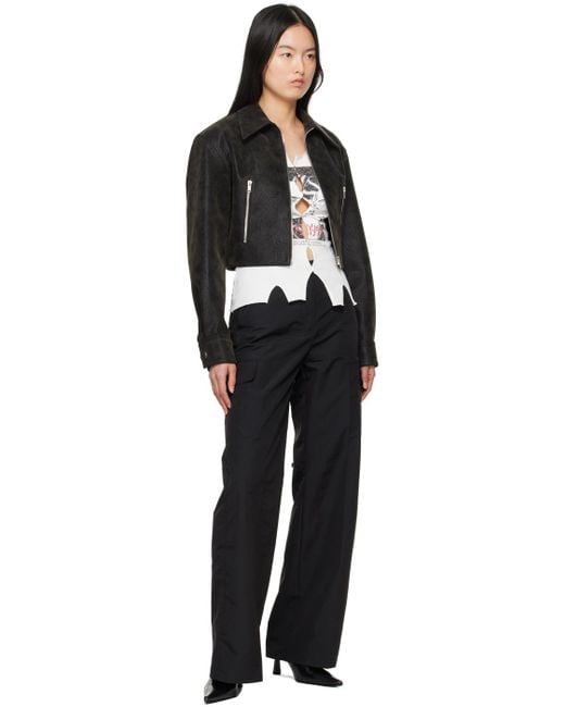 Our Legacy Black Wide-Leg Cargo Trousers