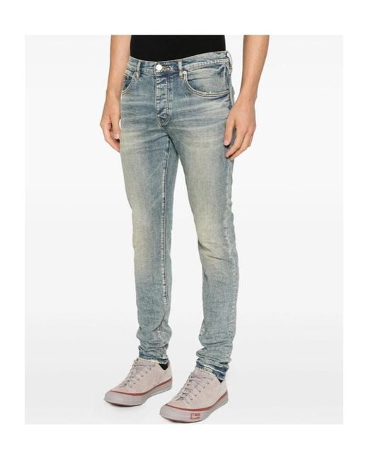 Purple Brand Blue Straight Leg Jeans for men