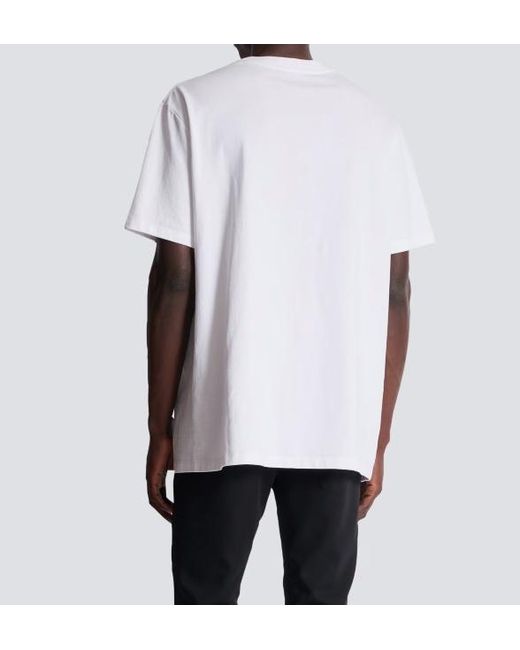 Balmain White Letter" Logo T-Shirt for men