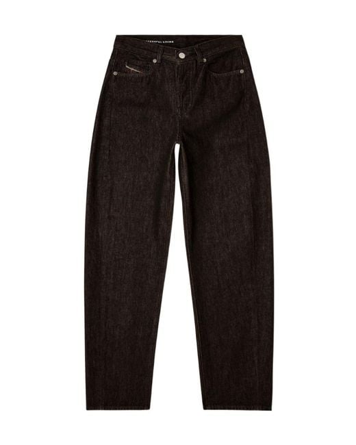 DIESEL Black 1974 D-Ellz Relaxed Wide-Leg Jeans