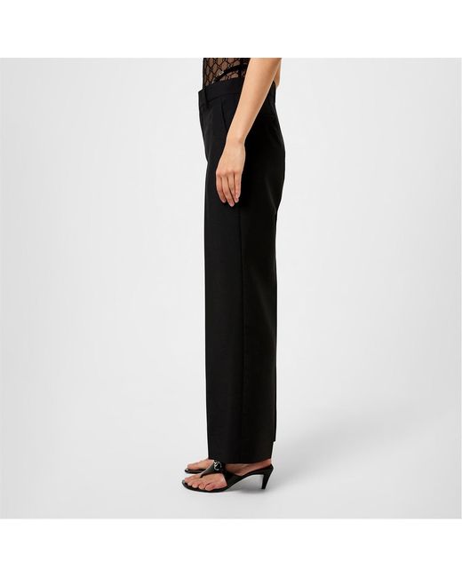 Gucci Black Plain Mohair Cutout Tailored Trousers