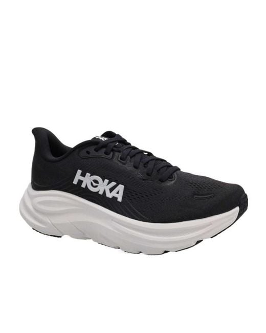 Hoka One One Black Round-Toe Lace-Up Sneakers for men