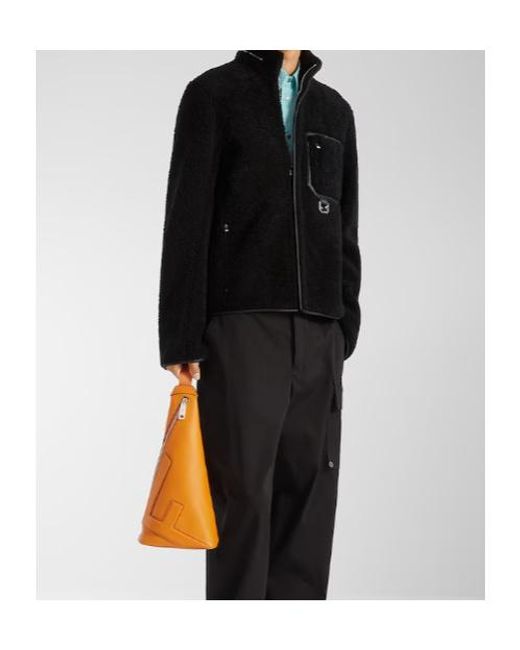 Fendi Black Shearling Reversible Blouson for men