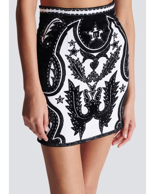 Balmain Multicolor Pb Western Short Skirt