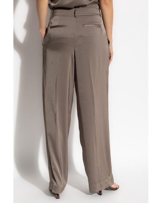 MICHAEL Michael Kors Brown Pleated Trousers