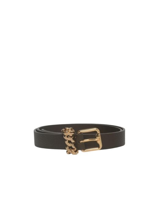 Burberry White Leather Belt