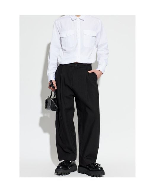 DSquared² White Chest Pocket Long-Sleeved Shirt for men