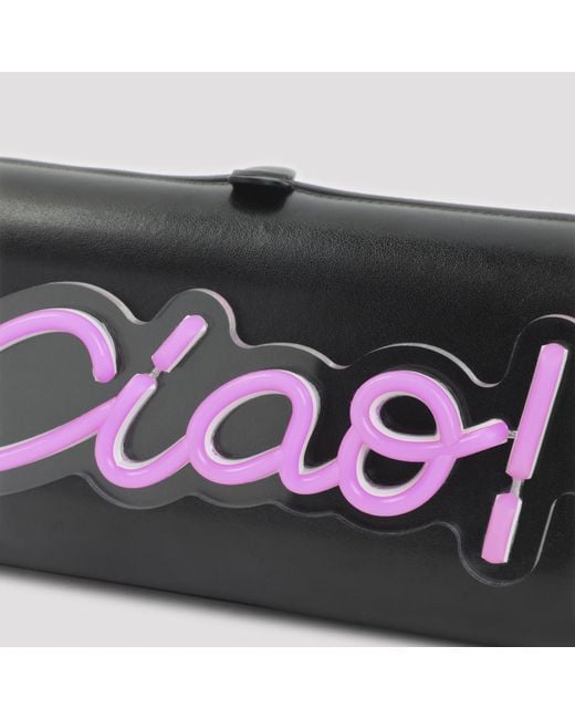 Moschino Black Embellished Clutch Bag