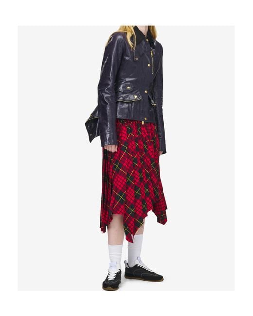 McQueen Blue Leather Kickback Jacket