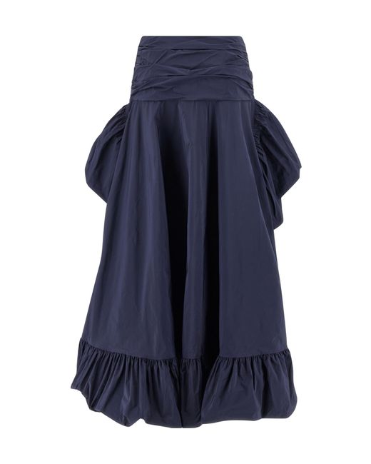Pinko Blue Flounced Skirt