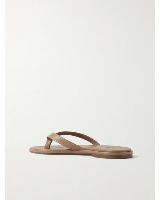 Aeyde Brown Melody Leather Flip-Flops