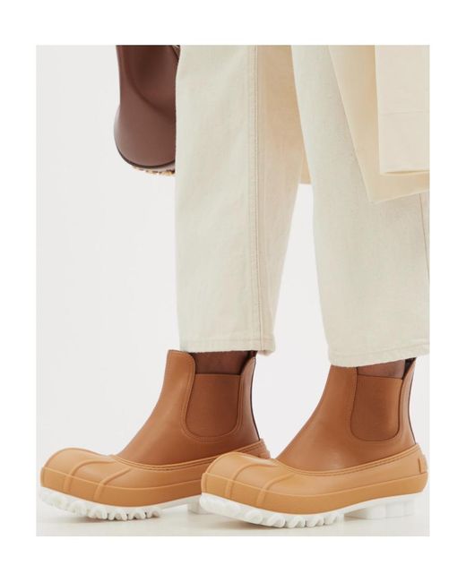 Stella McCartney Brown Duck City Chelsea Boots