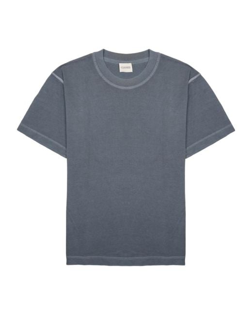 Closed Blue Logo Crew-Neck T-Shirt for men