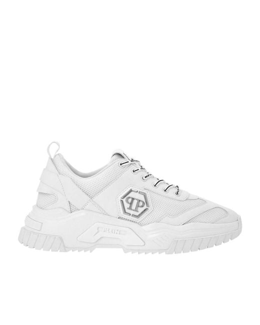 Philipp Plein White Round-Headed Sports Shoes for men