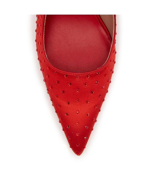 Stuart Weitzman Red Say Rhinestone Pumps