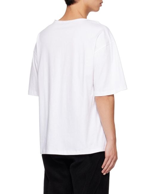 A.P.C. White Logo-Printed Crewneck T-Shirt for men