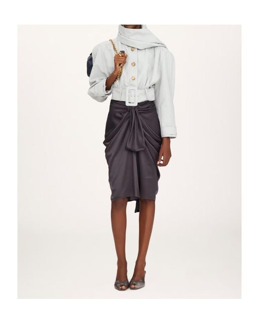 Chloé White Chloé Cropped Scarf Jacket