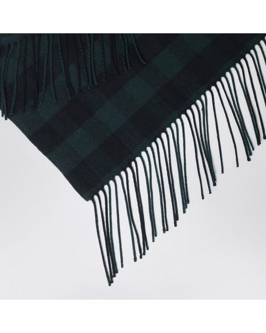 Destin Black Checked Fringe Scarf