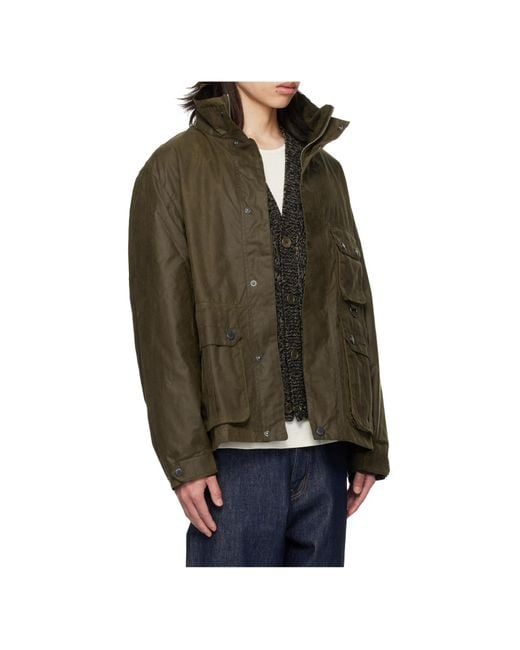Barbour Green Re-Engineered Utility Bedale Batik Jacket for men