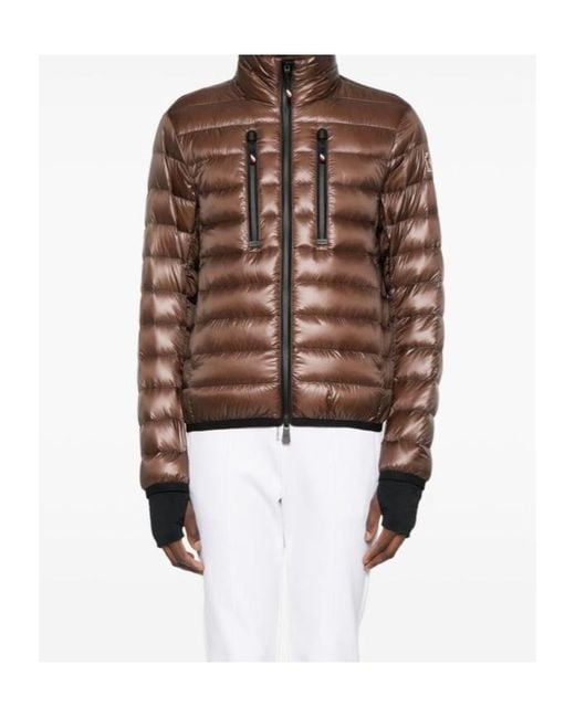 Moncler Brown Grenoble Quilted Zipped Jacket for men