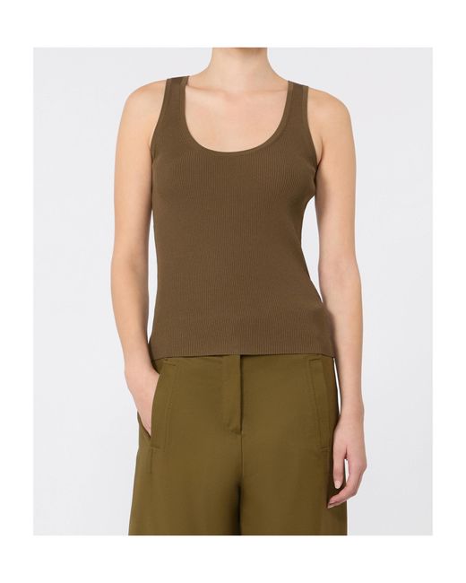 Max Mara Green Sleeveless Vest