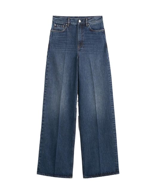 Totême Blue Waistband Denim Trousers