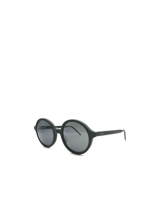 Thom Browne White Eyewear Round Frame Sunglasses