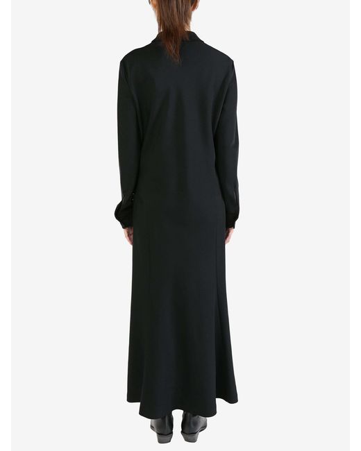 The Row Black Myra Silk Shirtdress