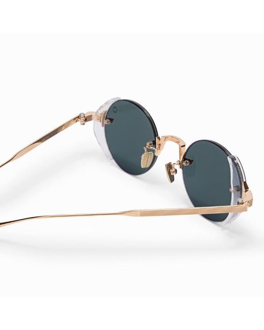 Akoni Blue Jupiter Round-Frame Sunglasses for men