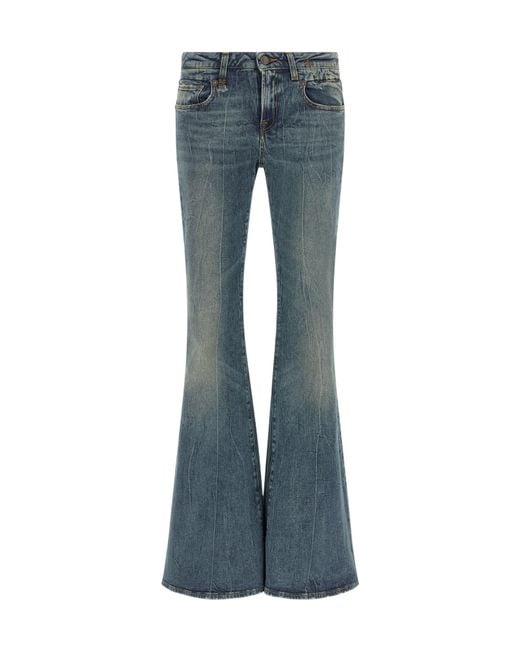 R13 Blue 'Overflow Boy Flare' Jeans