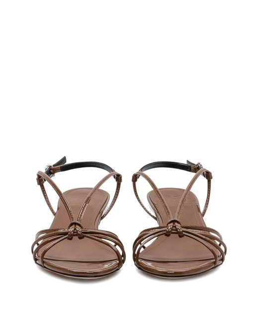 Aeyde Brown Amara Knotted Strap Buckle-Fastened Sandals