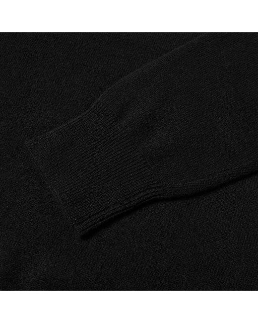 Acne Black Face Logo Patch Crewneck Jumper for men