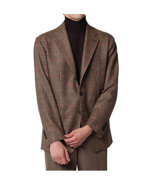 Tagliatore Brown Single-Breasted Blazer for men