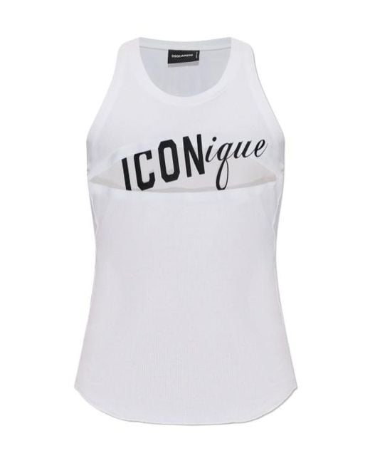 DSquared² White Crewneck Sleeveless Vest for men
