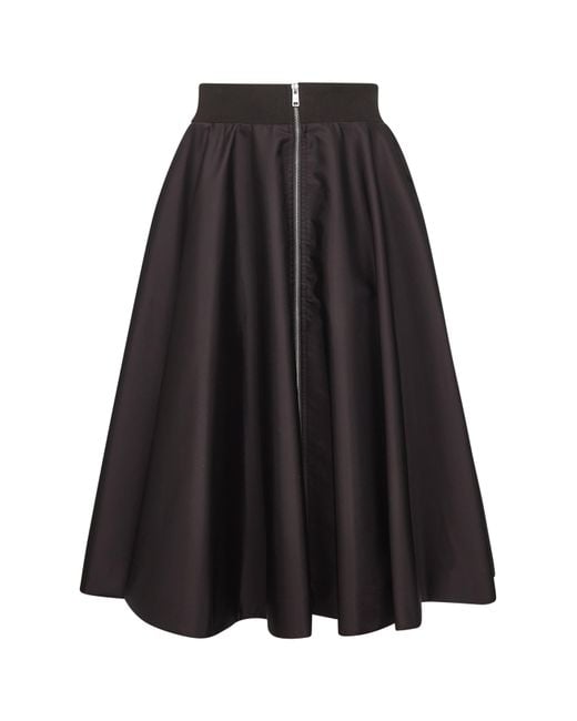 Prada Black Zipped Midi Skirt