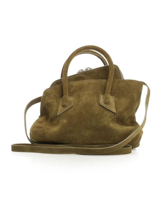 The Attico Green La Passeggiata Mini Suede