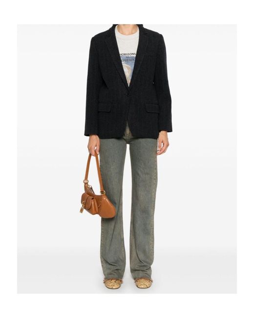 Isabel Marant Black Isabel Marant Étoile Charlyne Pinstriped Blazer