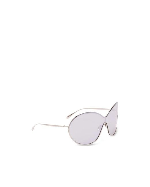 Alaïa White Alaïa Oversized Shield Frame Sunglasses